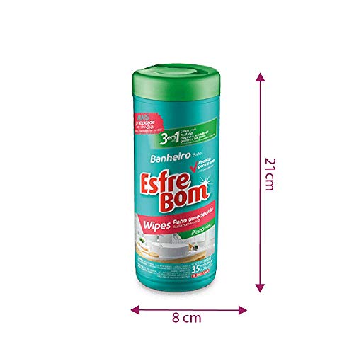 Wipes Pano de Limpeza Umedecido, 35 Panos, EsfreBom