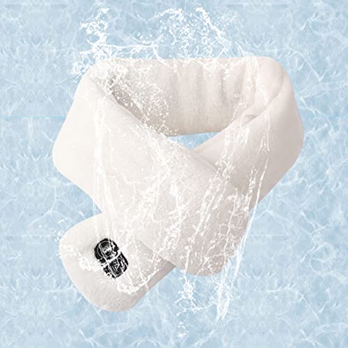 Beheizter Schal Mit 3 Stufen Einstellbarer Temperatur USB Heizschal Warm Nackenwärmer Elektrisch Schlauchschal Halstuch Winterschal Loop Schal Damen Halstücher Winterschal Halswärmer,Weiß Cover