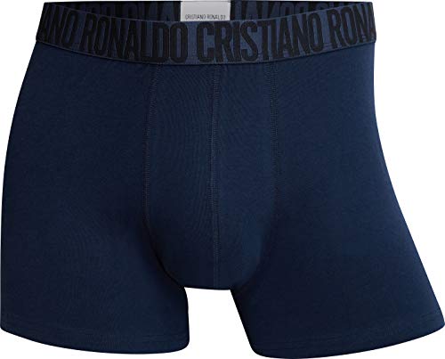 CR7 3-Pack Men's Cotton Trunk, Bermuda Uomo, Dark Blue, Navy, Light Blue, Xl - 3