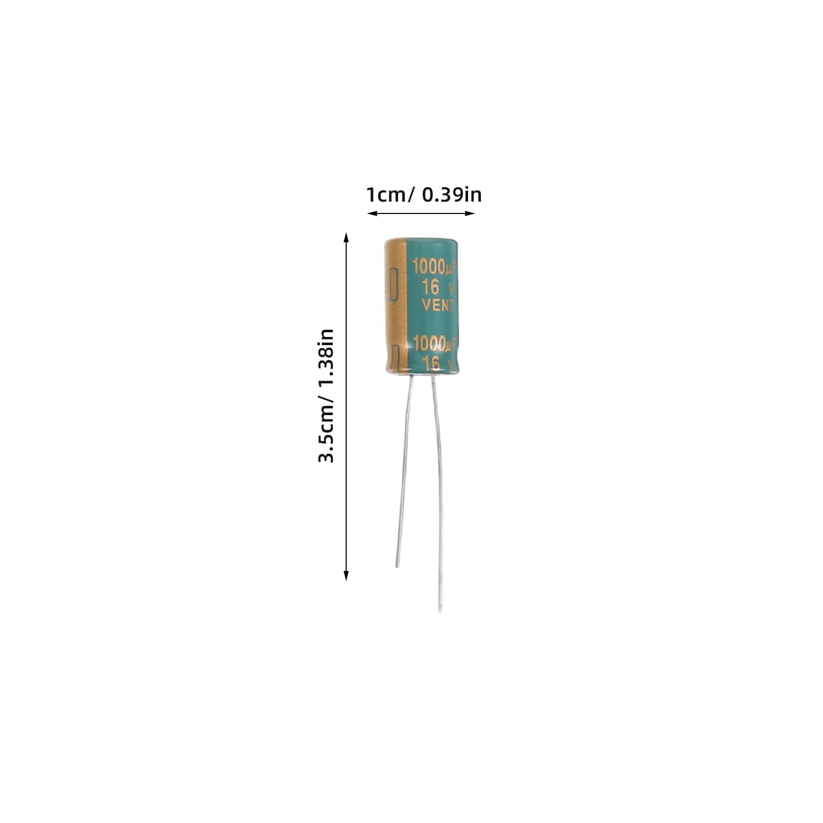 Toyvian Kit assortimento di condensatori in alluminio da 500 pezzi, condensatori elettrolitici da 0,1uF a 1000uF per monitor LCD, radio, stereo e sistemi di circuiti