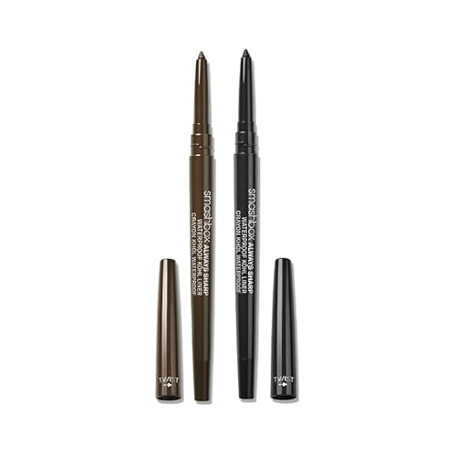 Smashbox Always Sharp Longwear Waterproof Kohl Eyeliner Pencil | Self-Sharpening Cap, Waterproof + High Pigment, Raven and Sumatra