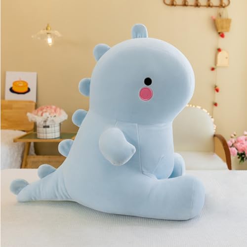 Zaloife Kuscheltier Dinosaurier Blau, Plüschtier Dino 25 cm, Stofftier Dinosaurier, Plüsch Dino Kissen Puppe Geschenk für Fans Kinder
