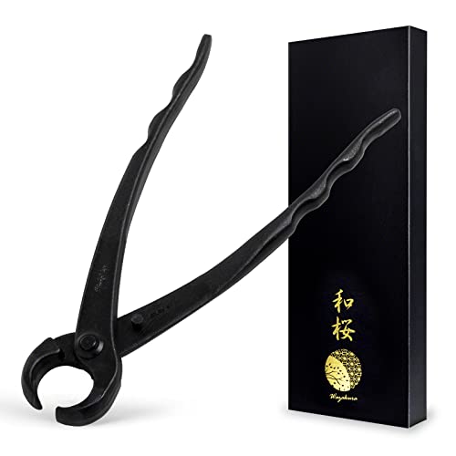 Wazakura Hand Forged Knob Bonsai Cutter Made in Japan 8-1/4 inch (210mm), Japanese Gardening Tools...