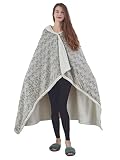 Regal Comfort Wearable Faux Fur Sherpa Throw Blanket - Warm and Soft Oversized Hoodie Blanket - Living Room Couch and Chair Decor - All Seasons - 50' x 70' - Rainfall