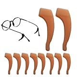 5 Paar Brillenhalter Ohr Anti Rutsch Pads Silikon Brille Pad Brillenbügel Brillen Rutsch Stopper Brille Rutschstopp Universal für Brillen Sonnenbrillen Lesebrille Wiederverwendbar 10 Stück