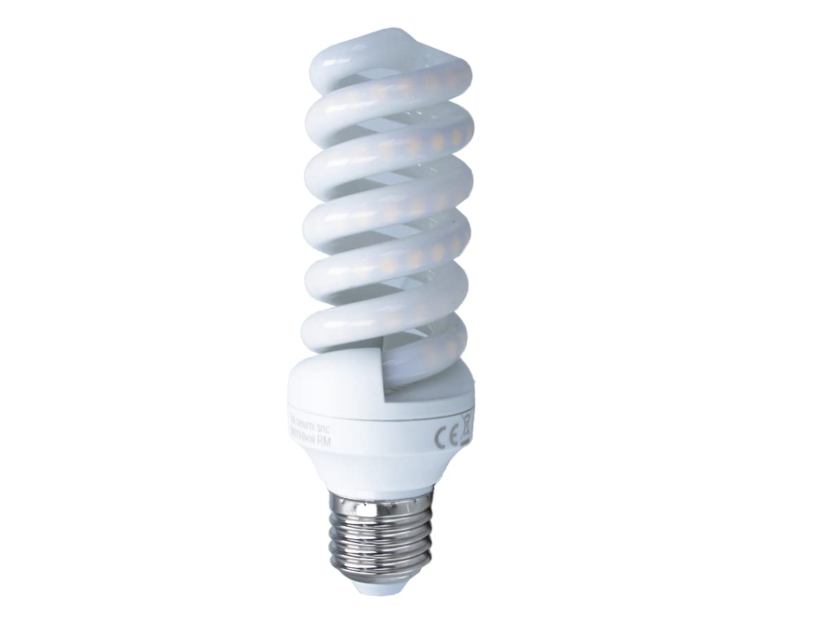 LEDLUX Lámpara LED en espiral E27, 13 W = 104 W, 1200 lúmenes, diámetro 42 mm, longitud 130 mm, forma de lámpara de ahorro de energía CFL (12, 4200k)