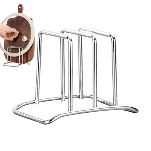 Soporte de tabla de cortar genérico | Soporte de acero inoxidable - Organizador de pastelería - Para encimeras de encimera, guardabarros vajilla, apartamento restaurante