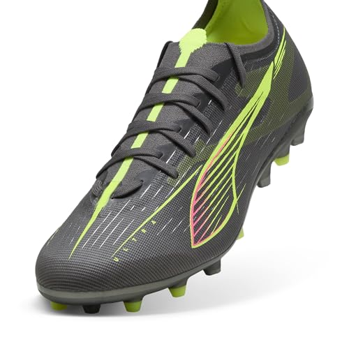 Puma Ultra 5 Match MG, Unisex Fussballschuh, Matte Aged Silver-Yellow ALERT-Puma Aged Silver, – Ansicht 6