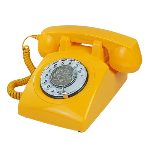 Image of Corded Retro Phone, TelPal Landline Telephone with Old Fashion Rotary Dial Keypad, Decorative Classic 80s Antique Vintage Phones for Gift