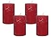 Produktbild zeitzone 4 Rustic Stumpenkerzen Premium Kerze Rot 6x10cm - 38 Std Brenndauer