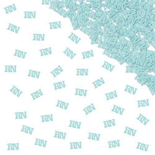 120pcs Congrats Nurse Confetti, RN Graduation Table Confetti, Blue Glitter BSN Nursing School Grade Paper Scatter for Women Men, Medical School Graduation Party Decoration