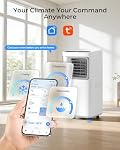 16000 Btu Portable Air Conditioners for Large Room up to 750 sq.ft 5-in-1 Smart AC Unit with WiFi APP/Remote Control, Fast Cooling, Dehumidifier & Fan, Window Kit Included