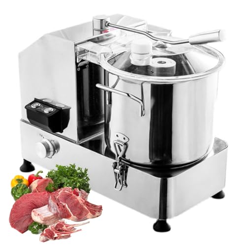 Picadora de alimentos profesional, licuadora comercial de carne y verduras, trituradora de alimentos de acero inoxidable, velocidad ajustable para verduras, frutas, granos y frutos secos