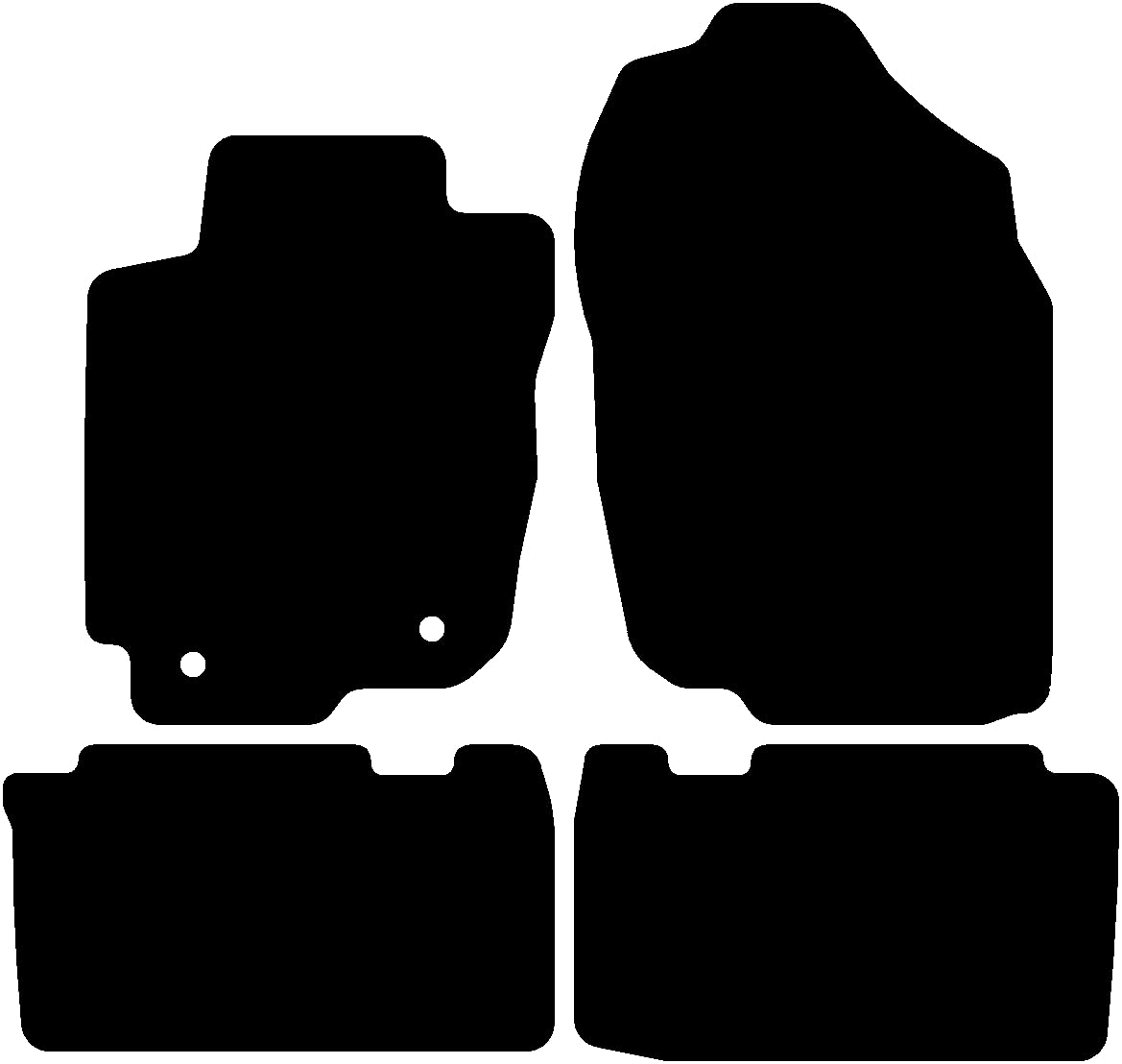Tapis de Sol Compatible avec Toyota RAV4 2013-2019 Correspondant à la Version: RAV4 | Qualité: Comfort