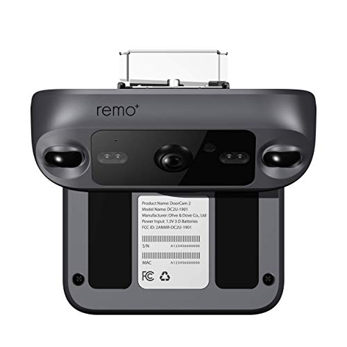 Remo+ Doorcam 2 Wireless Over-The-Door Smart Security Camera With 1080P Hd Video, Motion Sensor, 2-Way Talk, And Alexa Enabled (No Monthly Fees) (Free Cloud Storage), Dark Grey #TOP1
