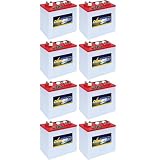 Crown CR-235 – 6V 235Ah Flooded Lead Acid Deep Cycle Battery – GC2 Golf Cart Battery – Heavy Duty FLA – Made in USA (Pack of 8)