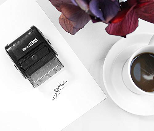 Custom Signature Stamp - Self Inking - Black Ink - Extra Large #TOP4