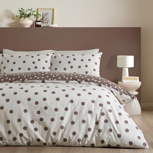 Housse de couette chocolat réversible pour renouveler la déco de lit double facilement