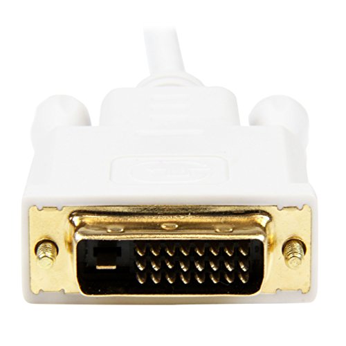 StarTech.com 3 ft Mini DisplayPort to DVI Adapter Cable - Mini DP to DVI Video Converter - MDP to DVI Cable for Mac / PC 1920x1200 - White (MDP2DVIMM3W) - Thumbnail 3