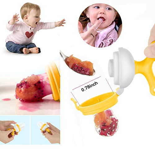 Baby Food Feeder Pacifier Fruit Teething Mesh Baby Flake Food Pacifier by BIGSPINACH Small Baby Toys 6 to 12 Months - Thumbnail 3