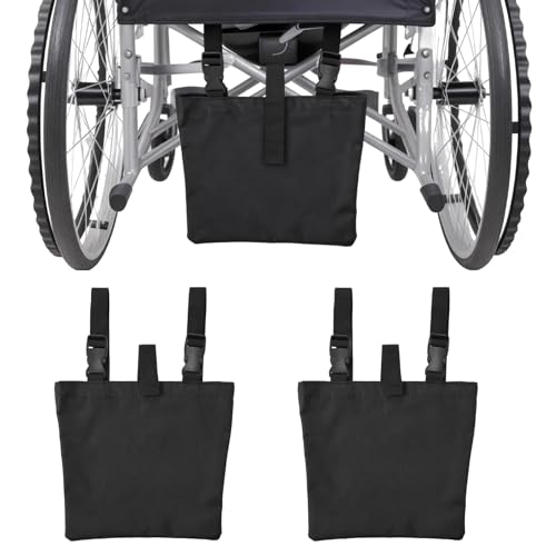 2 Pack Catheter Bag Covers Durable Canvas Catheter Bag Covers with Adjustable Straps Universal Foley Catheter Bag Cover & Catheter Bag Holder Ideal for Wheelchair or Bed