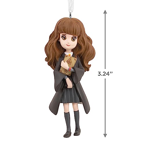 Hallmark Collectable Harry Potter Ornament - Hermione Granger and Book Design, Brown With White Accents, H 9 cm by W 3.5 cm by D 3 cm - Image 3