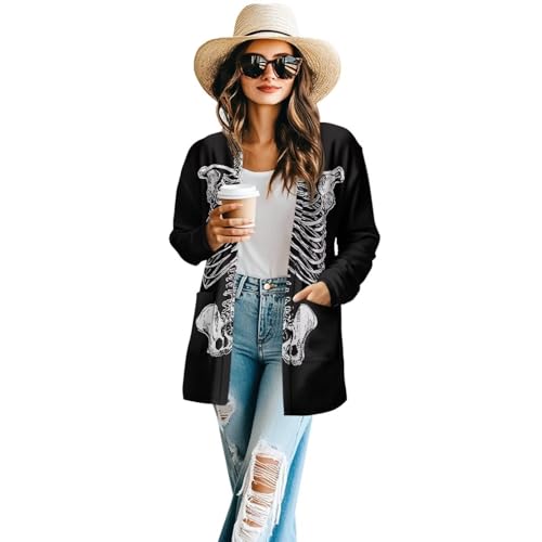 Image of Women's Open Front Cardigan Long Sleeve Loose Sweater Lightweight Soft Cardigan Jackets
