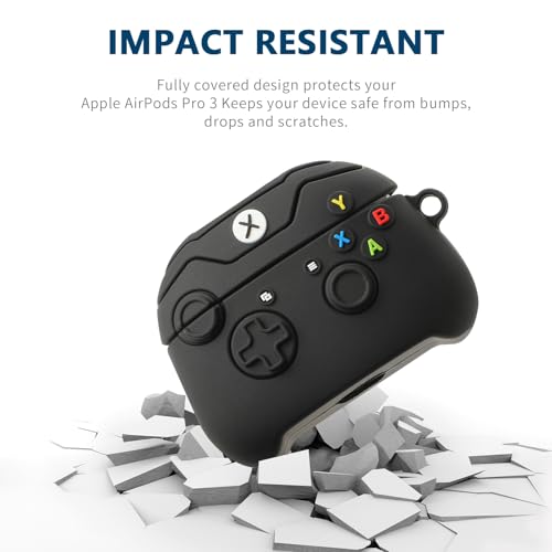 Image of [2Pack] Compatible Airpods Pro 3 Case(2025),Cute Gamepad Design Cases Soft Silicone Protective Cases for Apple AirPods Pro 3rd Generation Case,Airpod Pro 3 Cover with Keychain for Men /Boy