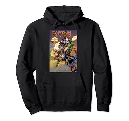 Image of Marvel Captain Marvel Versus Rogue Revenge Comic Book Cover Pullover Hoodie