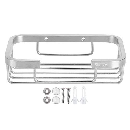 Porte-Savon Mural Inoxydable, Support à Savon avec Fixation à Vis pour Salle de Bain et Cuisine, Panier Drainant pour Douche, Baignoire, Évier de Cuisine,...