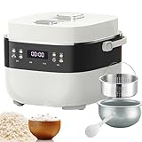 Cuiseur de Riz Faible en Sucre 3L – Mini Cuiseur en Céramique pour 2 à 5 Personnes, Écran Tactile Numérique, Multicuiseur 8-en-1 avec Minuterie 24h et Maintien au Chaud