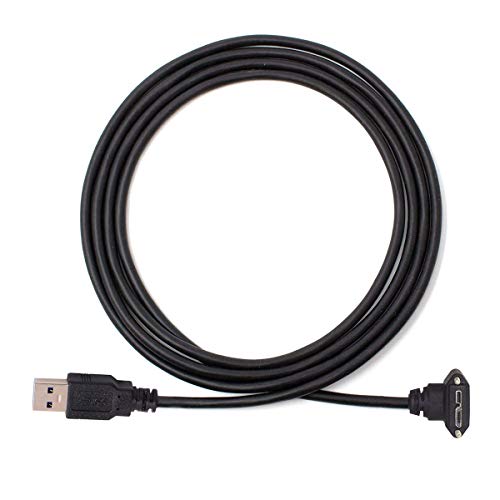 CY 5m 16Ft 90 Degree Down Angled Micro USB Screw Mount to 3.0 Data Cable for Industrial Camera (5m, Down Angled) - Image 4