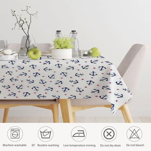 Nappe de table lavable infroissable imperméable 140x180 cm polyester nappe rectangulaire - 7