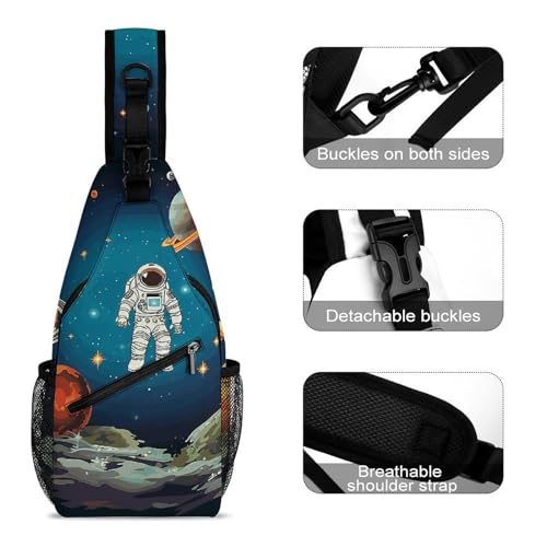 Bolso tipo sling Outer Space para ciclismo y senderismo miniatura 3
