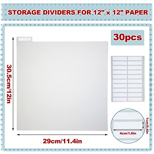 Divisores de scrapbook de 30,5 cm x 30,5 cm separadores de páginas com etiquetas para caixa de armaz