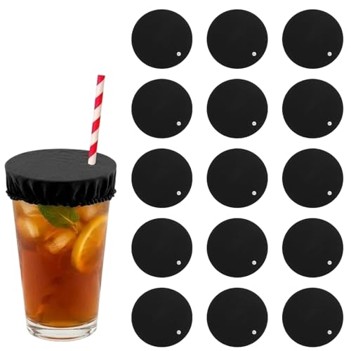 WkkQiaz 15 Pack Night Cap Drink Cover, Drink Covers for Alcohol Protection Women Scrunchie, Drink...