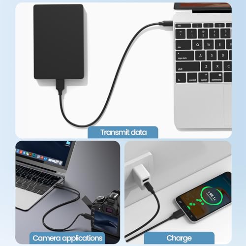 YLK Câble USB C vers Micro B 3.0, 0.5M Cable Compatible avec WD External Hard Drive, Toshiba, Seagate, Samsung Galaxy S10/S9/S8 – vue 5