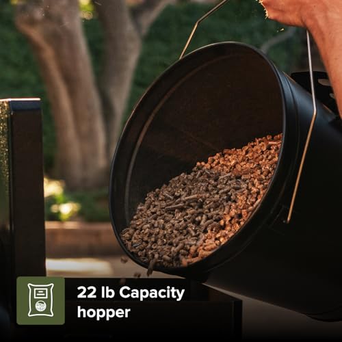 Oakford 715 Wood Pellet Grill with 715 SQ In Cooking Area, Steel Wire Grates, I-Site View Indicator, Heavy Duty Pellet Smoker Grill with Bluetooth Connectivity - 910-0508 - Image 10