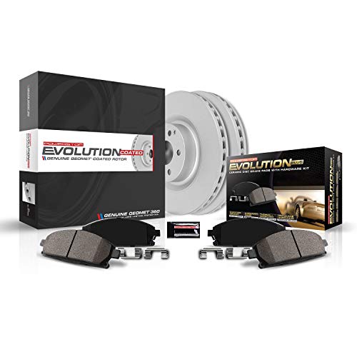 Power Stop CRK2992 Coated Brake Rotor & Ceramic Brake Pads- front #1