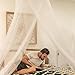 Luxury Mosquito Net Bed Canopy, Ultra Large: for Single To King Size, Quick Easy Installation, Finest Holes: Mesh 380, Curtain Netting, 2 Entries, Storage Bag, No Chemicals Added, 500