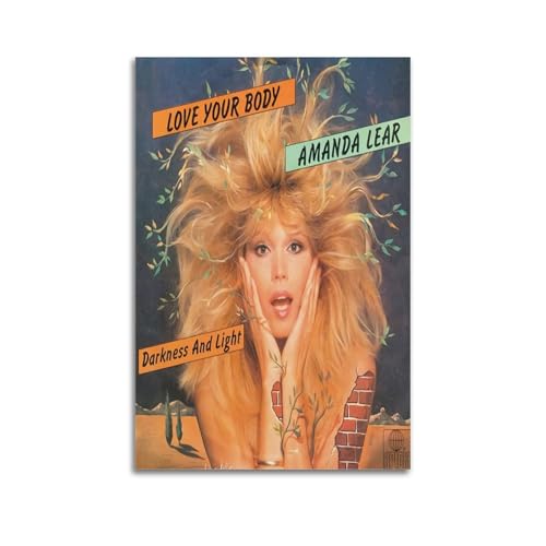 Amanda Lear - Poster con copertina dell'album Love Your Body e autografata in edizione limitata, poster con copertina musicale, pop hip hop, cantante rap e star, decorazione artistica da parete per