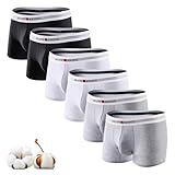 Casey Kevin Boxer Hombre Pack de 6 - Algodón Peinado 60 Hilos - Empaquetado Individualmente - Calzoncillos Bóxer Sin Etiqueta para Hombre