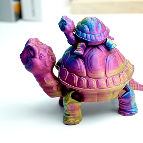 Baby Turtle 3D Printed Tortoise Model with Movable Joints