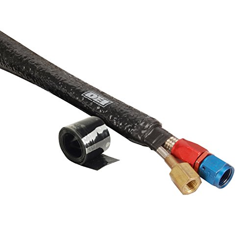Design Engineering 010473 Fire Sleeve And Tape Kit Heat Protection For Wires, Hoses, Etc, 0.75" X 3',Black #TOP5