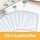 perfect line - 100 Prospekthüllen DIN-A5, Klarsichtfolien transparent, genarbt, 60 my stark, Made in Germany