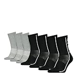 HEAD Herren Damen Performance Crew Strümpfe Sport Socken 7P, Black/Grey 39-42