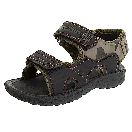 Image of Rugged Bear Kids Boys Girls Open-Toe Outdoor Sport Water Sandals - beach pool slide adjustable strap shoes athletic summer (Toddler /Little Kid /Big Kid)