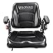 VEVOR Fold Down Tractor Seat with Adjustable Angle Back, Micro Switch, Seatbelt and Armrests, 6.3-13.4 inch Slot Seat for Loader, Excavator