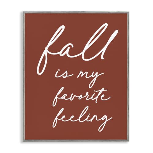 Fall Favorite Feeling Autumn Calligraphy, 16 x 20 Inch Framed Giclée Print