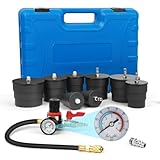 DUOYI Turbo Boost Leak Tester Kit 10Pcs Turbo System Leakage Tester Kit with 4 Pairs of Stepped Adapters 1-3/8' to 3-1/2' Turbo Pressure Leakage Tester for Turbo,Radiators,Cooling,Emissions System